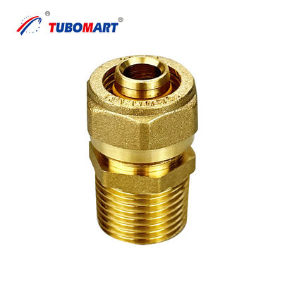 ISO 14001 گواهینامه Pex Quick Connect فشرده سازی لوازم جانبی مس برای لوله کشی