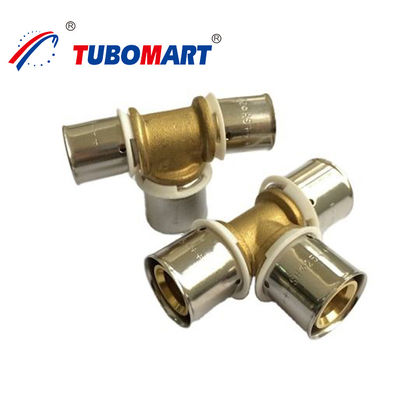 Hpn58-3 CW617N CW602N Pex Press Fittings Union Elbow Tee Pex Pipe Fittings لوازم جانبی لوله های پیکس
