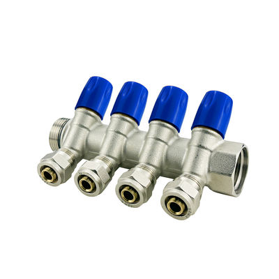 گلدان گرمایش آب Pex Manifold با لوازم مس 2-6 راه اندازه سفارشی برای توزیع کننده آب