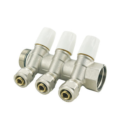 OEM 2-6way Pex Manifold با تخته های برنجی رنگ سفارشی رنگ سفارشی رنگ سفارشی اندازه