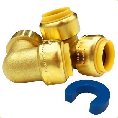 لوله PEX بدون سرب با کیفیت بالا سه راه فشار مناسب با رشته NPT 90 درجه
