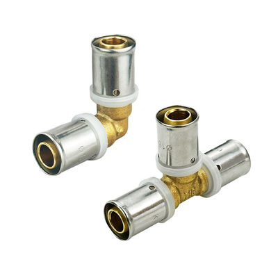 Factory Brass Press Pipe Fittings Tee High Pressure 20mm 25mm 16mm Sizes Pex Floor Heating Pipe Casting Painted