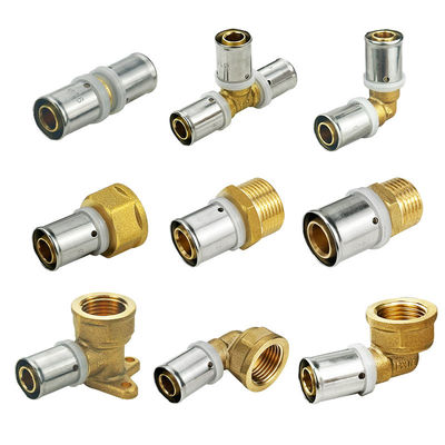 جعلی Crimping لوله کشی آب مناسب مرد مستقیم Pex Press Fittings Buttwelding PEX PERT لوله چند لایه ای مناسب با گواهینامه ISO 9001/9002