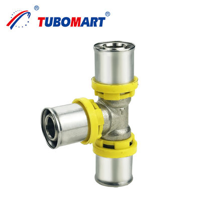 Pex Al Pex TH TYPE فشرده سازی برای DN15 DN25 فشار رنگ مس طبیعی قابل تنظیم نصب بدون تلاش برای سیستم گاز آسان برای نصب