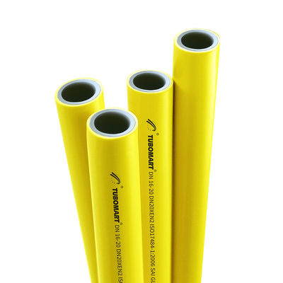 لوله زرد PEX-AL-PEX TUBOMART OEM با ایمنی بالا لوله آلومینیومی چند لایه برای سیستم گاز
