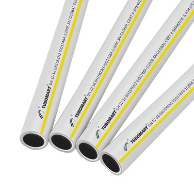 TUBOMART OEM PEX-AL-PEX لوله گاز ISO17484 چند لایه لوله PAP برای سیستم گرمایش گاز 16-32mm