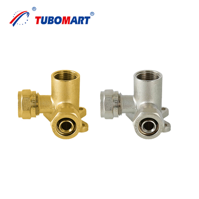 Tubomart مواد لوله کشی گاز PEX تکیه برنج 16-32MM مساوی ساکت PEX Al Pex فشرده سازی تکیه بر