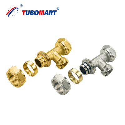 اتصال Pex Al Pex با اتصالات فشرده سازی Pex با مواد CW602N برای سیستم گاز