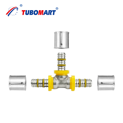 لوله پرس برنجی Pex Al Pex با پشتیبانی سفارشی CW614N نوع اتصال پرس برای کاربردهای سیستم آب و گاز