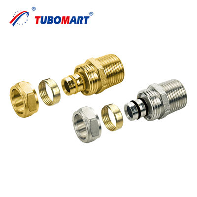 سیستم گاز / آب Pex Al Pex فشرده سازی لوله کشی لوازم جانبی دوامدار فشرده سازی برنج اتحادیه لوازم جانبی با عمر طولانی