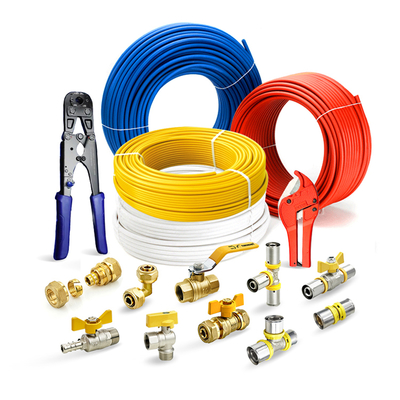 اتصالات Pex با قیمت کارخانه Tubomart 16-32mm OEM آبی سفارشی اتصالات لوله Pex Al برنجی اتصالات پرس Pex Pressfittings