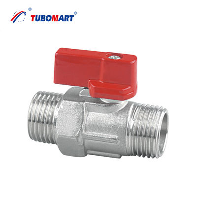 شیر توپی مینی SS304 با رزوه 1/8 اینچ، 1/4 اینچ، 3/8 اینچ، 1/2 اینچ، 3/4 اینچ، 1 اینچ، شیرهای ماده به ماده، شیر قطع و وصل آب، گاز و روغن