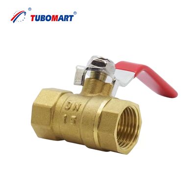 شیر توپی برنجی OEM TUBOMART با رزوه داخلی NPT 3/8 اینچ - 4 اینچ بدنه نیکل اندود شده 3 سال گارانتی برای تامین آب/گاز ISO