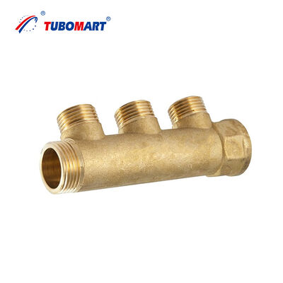 TUBOMART OEM 2-6 خروجی های برنجی بدون نوزل متصل کنید PEX ، PEX-AL PEX ، لوله های مس و لوله های برنجی برای آب گاز