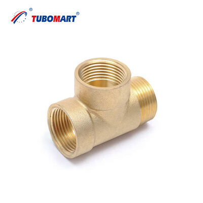 TUBOMART OEM یک - توقف خدمات 1/2 BSP برابر زن تی مس BSP رشته لوازم برای راه حل های لوله کشی آب